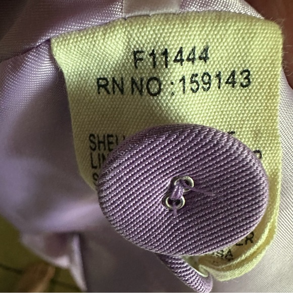 FRNCH Paris Purple 1 Button Blazer Faux Pockets Button Cuffs Womens Medium - Picture 6 of 7
